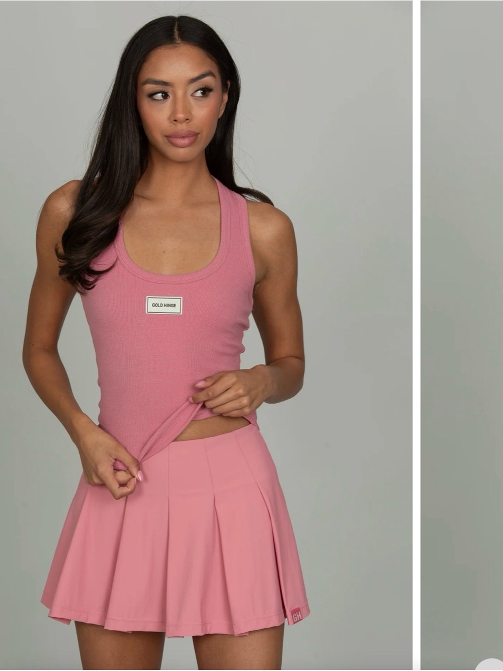 0043 lumiere Pink skirt